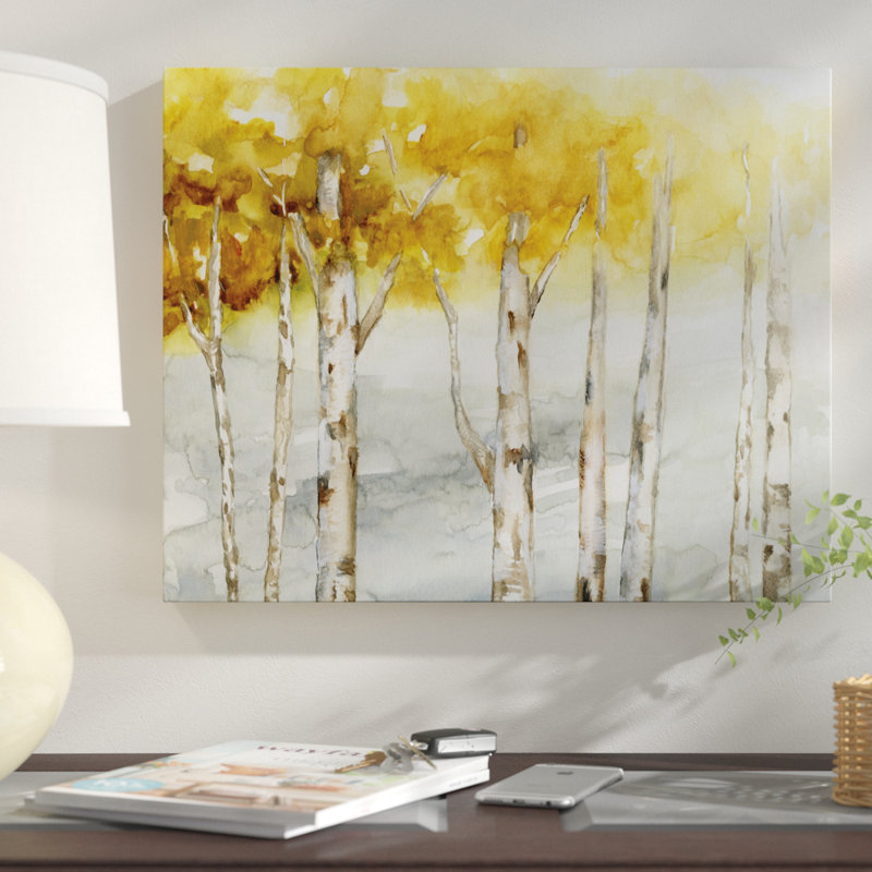 Winston Porter 'Golden Trees' Watercolor Painting Print on Wrapped